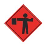 Flagger (Graphic) Roll-Up Sign